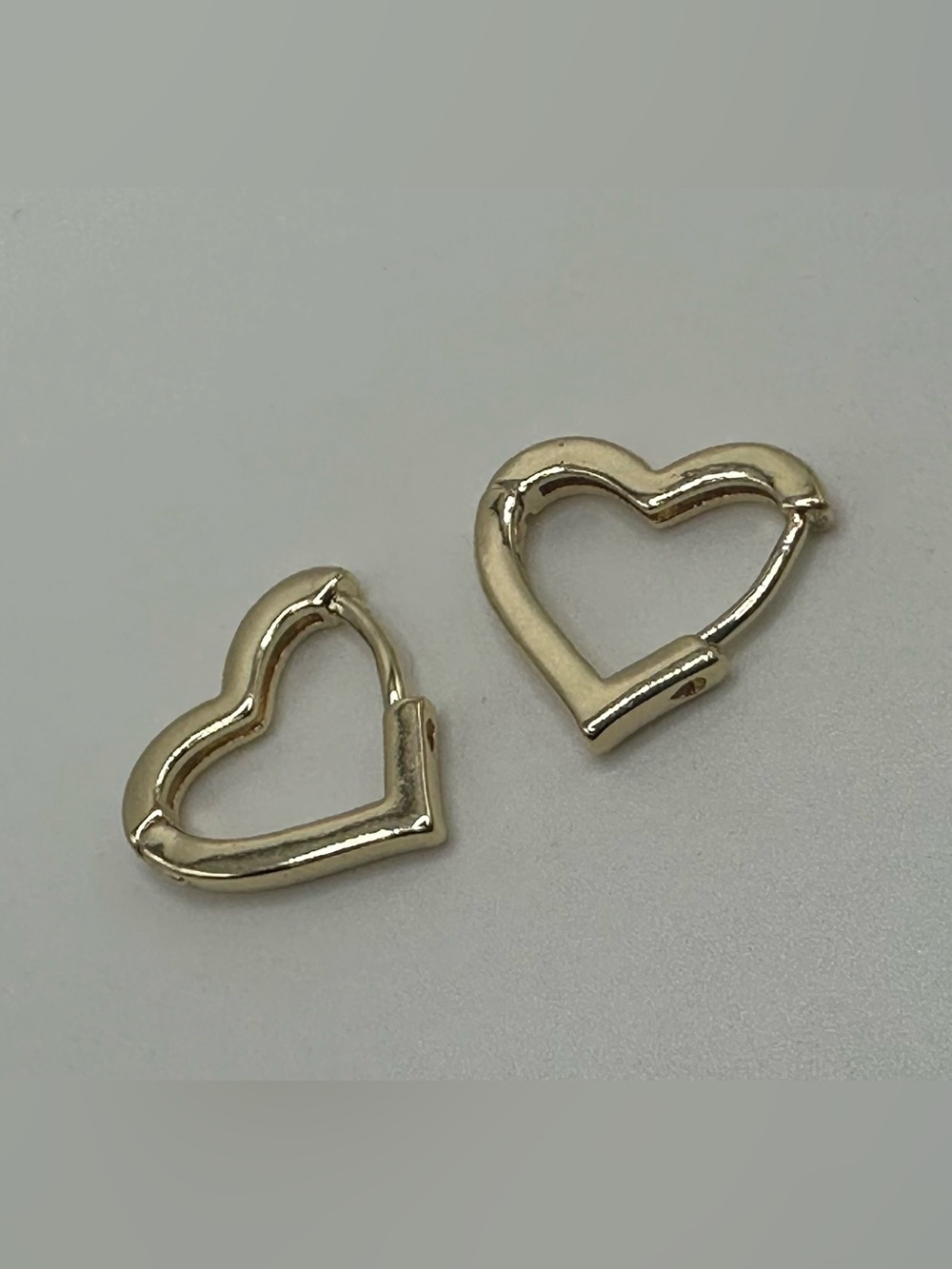Gold Filled Small Heart-Shaped Hoop Earrings